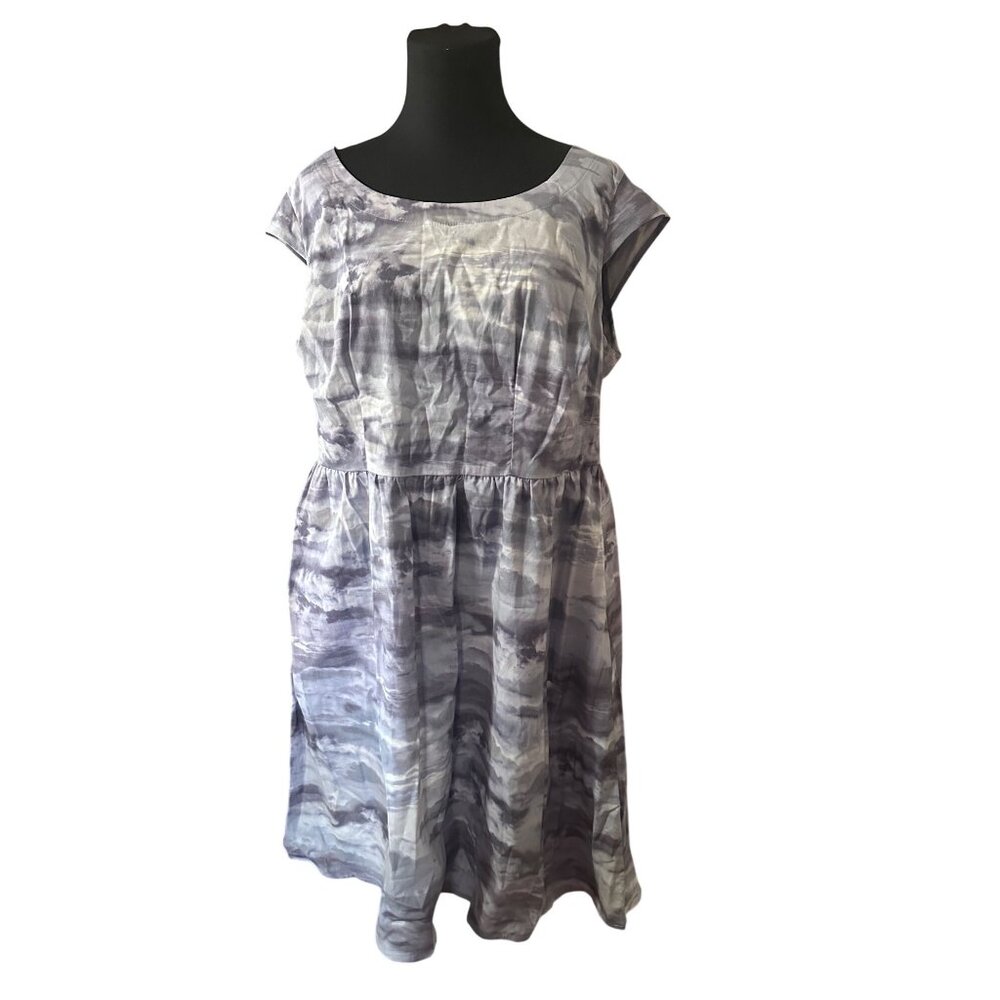Retrolicious purple cotton tiedye dress size 1X made in the U.S.A.